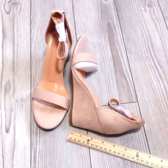 (25-1523) 🔥3/$20🔥  Mysoft Women's Open Toe Ankle Strap Low Wedge Sandals… - Picture 6 of 11